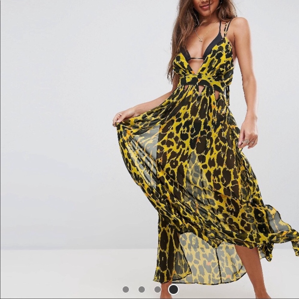 ASOS Cheetah print chiffon cover up.